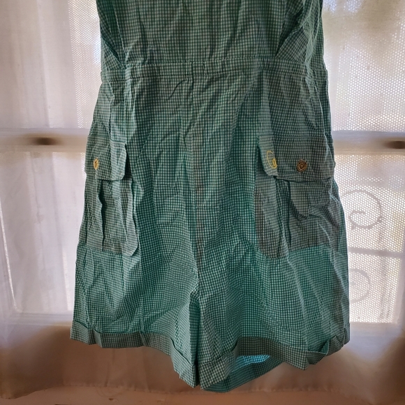 CAVI Green Gingham Romper - Picture 3 of 5
